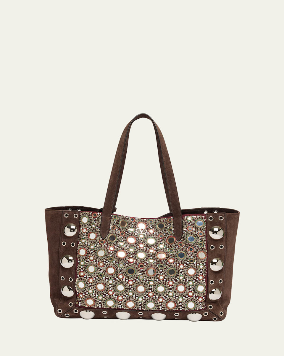 Nellcote Mirrored Suede Tote Bag